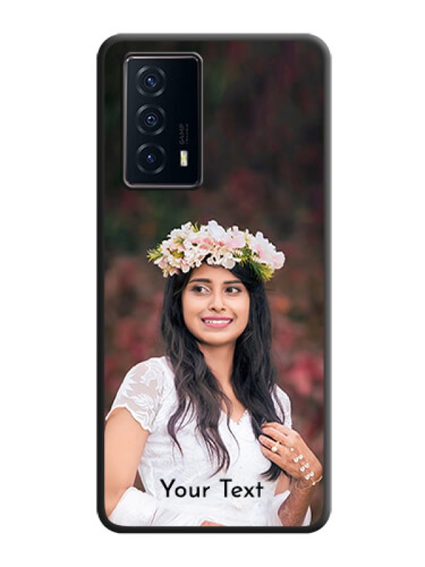 Custom Full Single Pic Upload With Text On Space Black Personalized Soft Matte Phone Covers -Iqoo Z5 5G