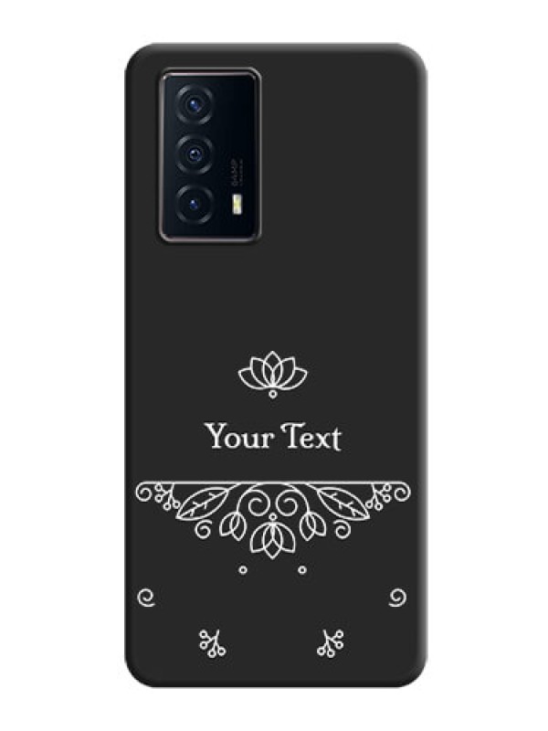 Custom Lotus Garden Custom Text On Space Black Personalized Soft Matte Phone Covers -Iqoo Z5 5G