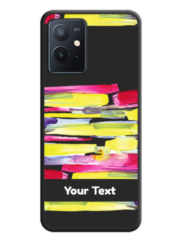 Custom Brush Coloured on Space Black Personalized Soft Matte Phone Covers - iQOO Z6 5G