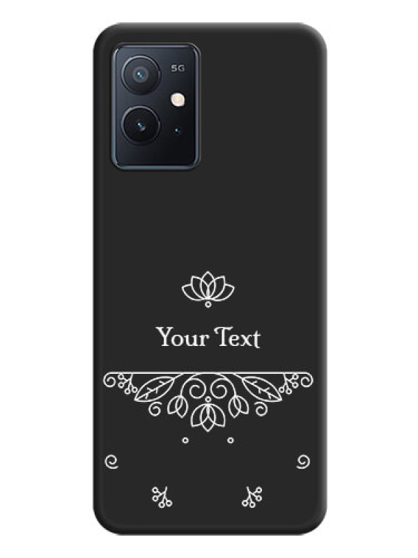 Custom Lotus Garden Custom Text On Space Black Personalized Soft Matte Phone Covers -Iqoo Z6 5G