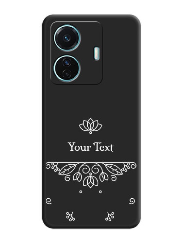 Custom Lotus Garden Custom Text On Space Black Personalized Soft Matte Phone Covers -Iqoo Z6 Pro 5G