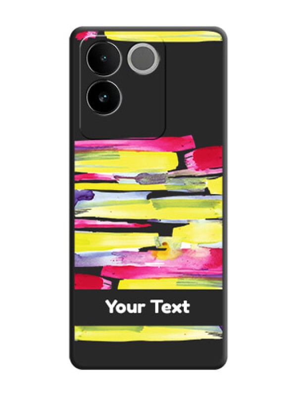 Custom Brush Coloured on Space Black Personalized Soft Matte Phone Covers - iQOO Z7 Pro 5G