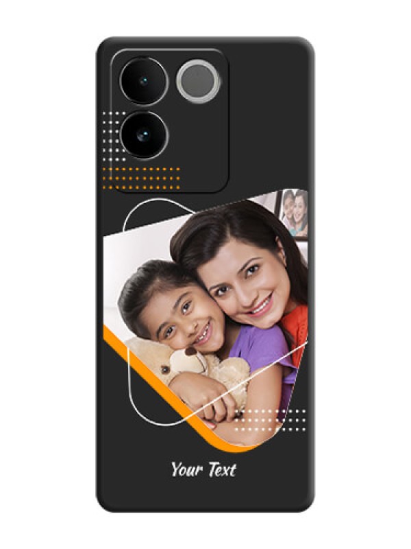 Custom Yellow Triangle - Photo on Space Black Soft Matte Phone Cover - iQOO Z7 Pro 5G