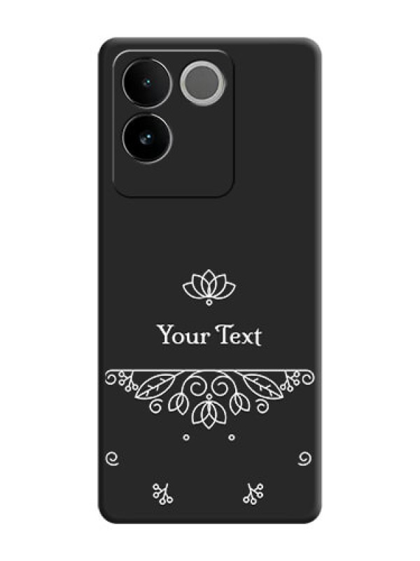 Custom Lotus Garden Custom Text On Space Black Personalized Soft Matte Phone Covers - iQOO Z7 Pro 5G