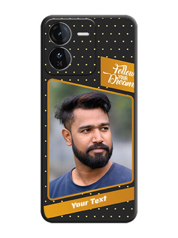 Custom Follow Your Dreams with White Dots On Space Black Custom Soft Matte Mobile Back Cover - iQOO Z9 5G