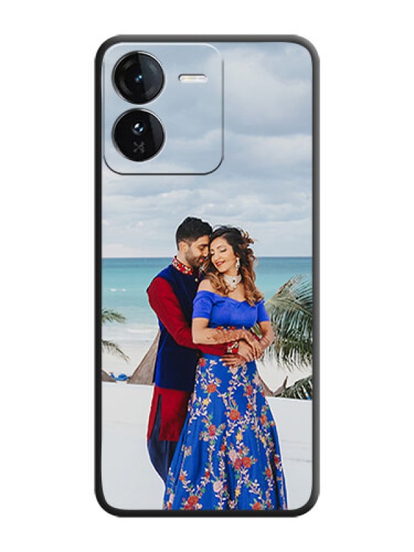 Custom Full Single Pic Upload On Space Black Custom Soft Matte Mobile Back Cover - iQOO Z9 5G