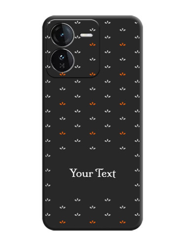 Custom Simple Pattern With Custom Text On Space Black Custom Soft Matte Mobile Back Cover - iQOO Z9 5G