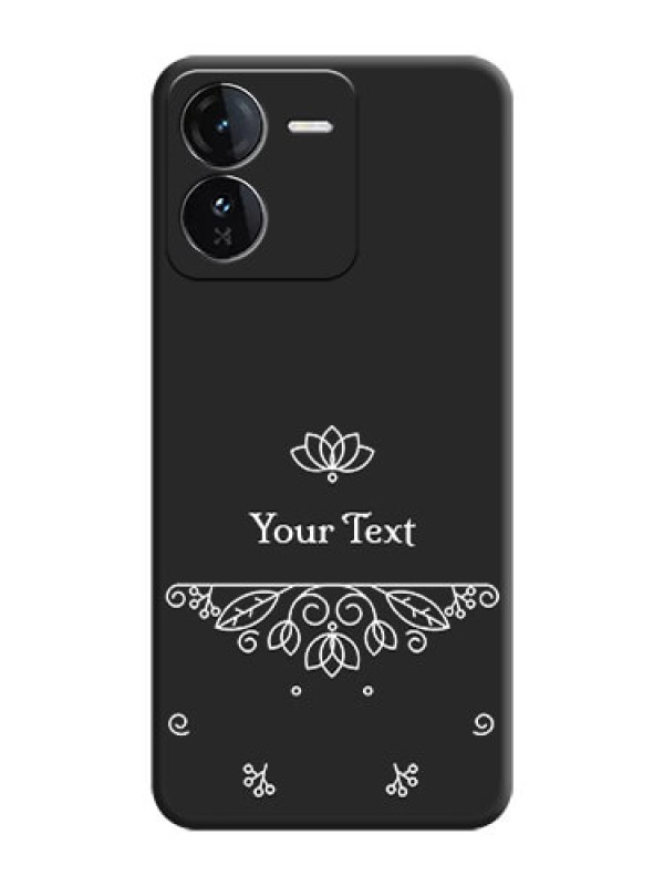 Custom Lotus Garden Custom Text On Space Black Custom Soft Matte Mobile Back Cover - iQOO Z9 5G