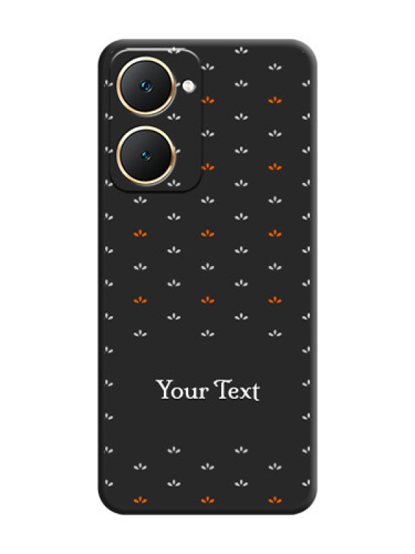 Custom Simple Pattern With Custom Text On Space Black Custom Soft Matte Mobile Back Cover - iQOO Z9 Lite 5G