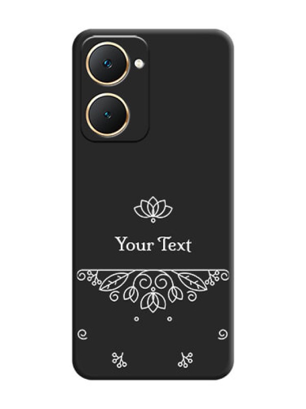 Custom Lotus Garden Custom Text On Space Black Custom Soft Matte Mobile Back Cover - iQOO Z9 Lite 5G