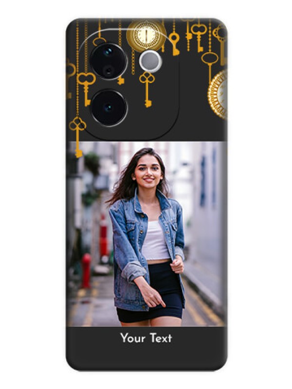 Custom Decorative Design with Text On Space Black Custom Soft Matte Mobile Back Cover - iQOO Z9s Pro 5G