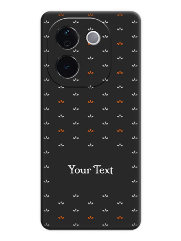 Custom Simple Pattern With Custom Text On Space Black Custom Soft Matte Mobile Back Cover - iQOO Z9s Pro 5G