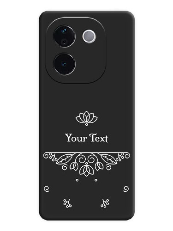 Custom Lotus Garden Custom Text On Space Black Custom Soft Matte Mobile Back Cover - iQOO Z9s Pro 5G