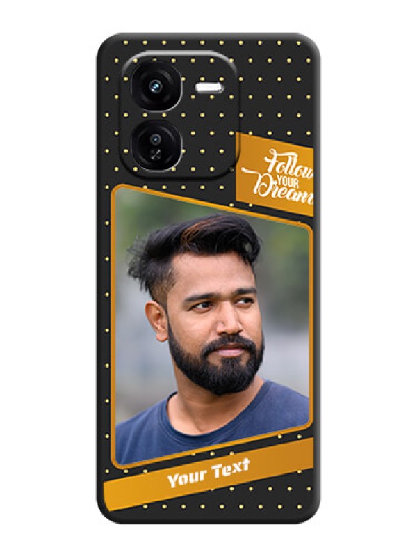 Custom Follow Your Dreams with White Dots On Space Black Custom Soft Matte Mobile Back Cover - iQOO Z9X 5G