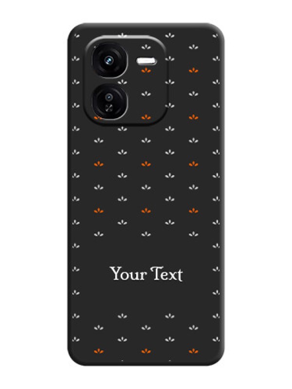 Custom Simple Pattern With Custom Text On Space Black Custom Soft Matte Mobile Back Cover - iQOO Z9X 5G