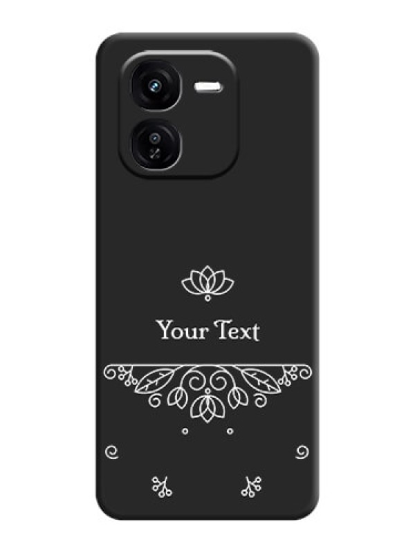 Custom Lotus Garden Custom Text On Space Black Custom Soft Matte Mobile Back Cover - iQOO Z9X 5G