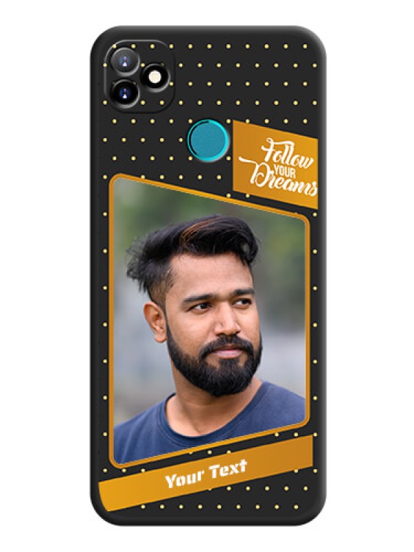 Custom Follow Your Dreams with White Dots on Space Black Custom Soft Matte Phone Cases - Itel Vision 1