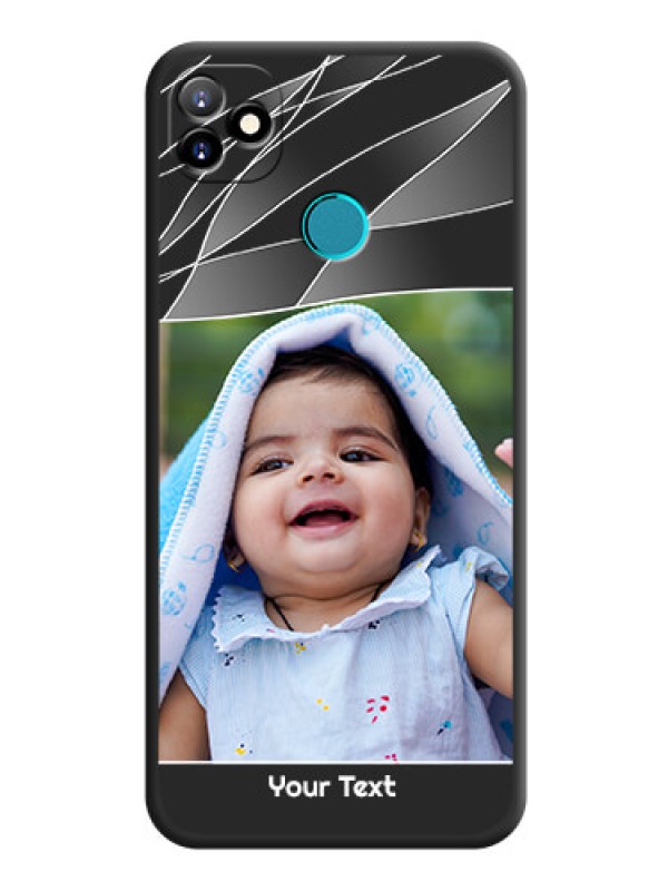 Custom Mixed Wave Lines on Photo on Space Black Soft Matte Mobile Cover - Itel Vision 1
