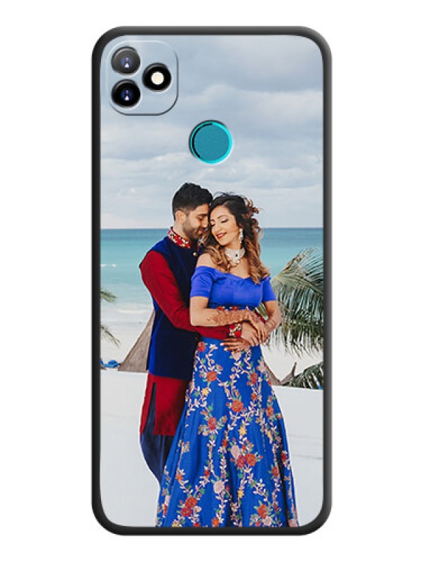 Custom Full Single Pic Upload On Space Black Personalized Soft Matte Phone Covers -Itel Vision 1
