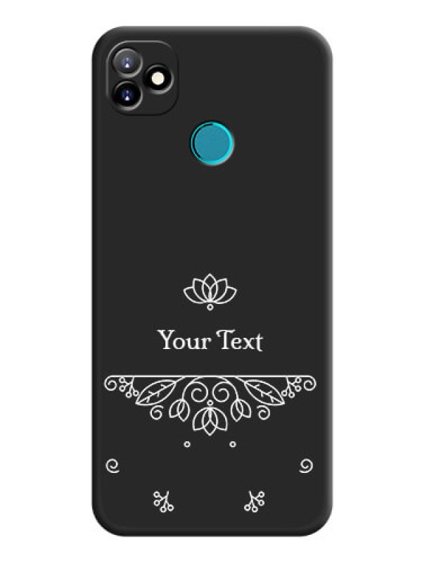 Custom Lotus Garden Custom Text On Space Black Personalized Soft Matte Phone Covers -Itel Vision 1