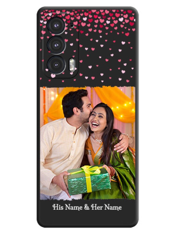Custom Fall in Love with Your Partner on Photo on Space Black Soft Matte Phone Cover - Motorola Edge 20 5G