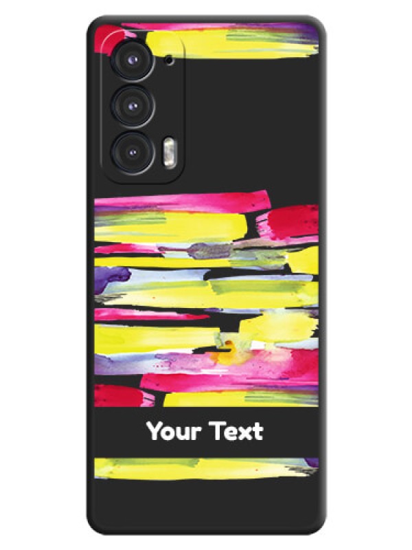 Custom Brush Coloured on Space Black Personalized Soft Matte Phone Covers - Motorola Edge 20 5G