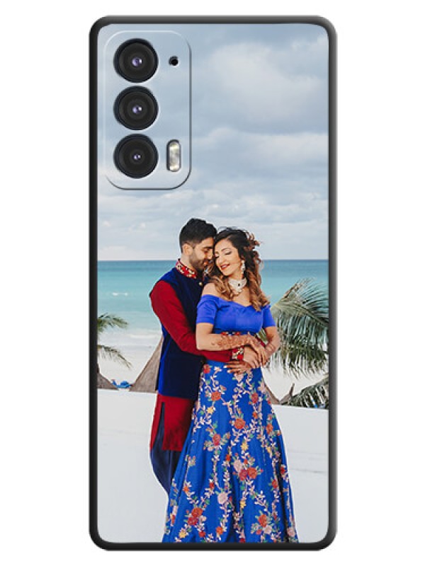 Custom Full Single Pic Upload On Space Black Personalized Soft Matte Phone Covers -Motorola Edge 20