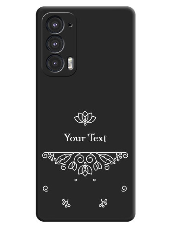 Custom Lotus Garden Custom Text On Space Black Personalized Soft Matte Phone Covers -Motorola Edge 20