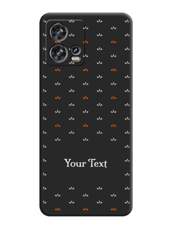 Custom Simple Pattern With Custom Text On Space Black Personalized Soft Matte Phone Covers -Motorola Edge 30 Fusion
