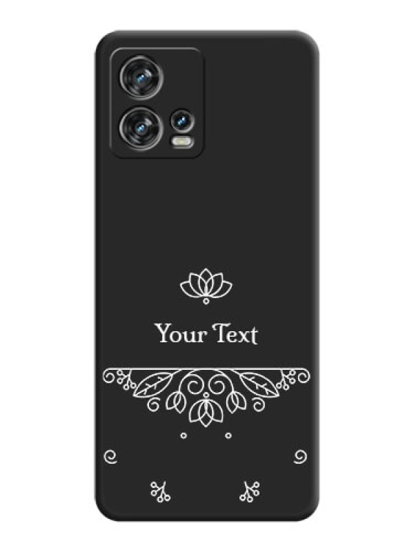 Custom Lotus Garden Custom Text On Space Black Personalized Soft Matte Phone Covers -Motorola Edge 30 Fusion