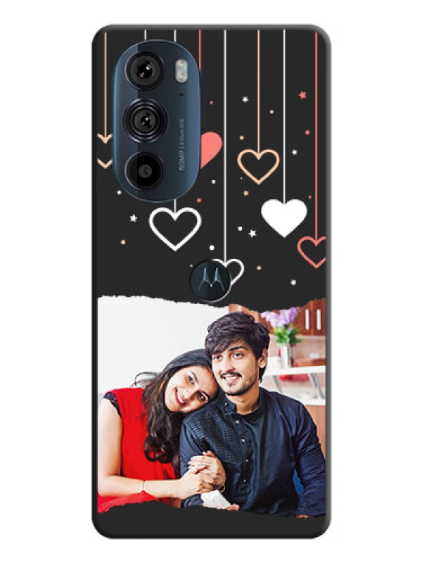 Custom Love Hangings with Splash Wave Picture on Space Black Custom Soft Matte Phone Back Cover - Edge 30 Pro