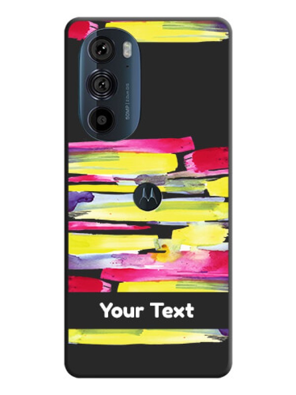 Custom Brush Coloured on Space Black Personalized Soft Matte Phone Covers - Edge 30 Pro
