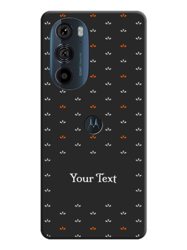 Custom Simple Pattern With Custom Text On Space Black Personalized Soft Matte Phone Covers -Motorola Edge 30 Pro