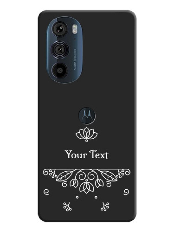 Custom Lotus Garden Custom Text On Space Black Personalized Soft Matte Phone Covers -Motorola Edge 30 Pro