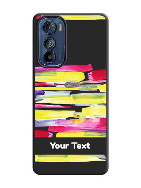 Custom Brush Coloured on Space Black Personalized Soft Matte Phone Covers - Motorola Edge 30