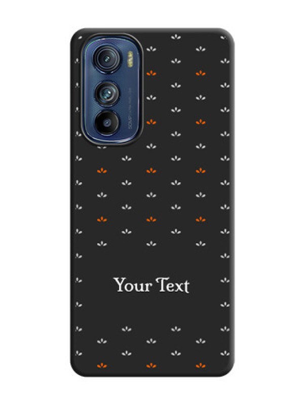 Custom Simple Pattern With Custom Text On Space Black Personalized Soft Matte Phone Covers -Motorola Edge 30