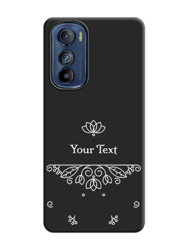 Custom Lotus Garden Custom Text On Space Black Personalized Soft Matte Phone Covers -Motorola Edge 30
