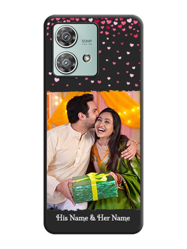 Custom Fall in Love with Your Partner on Photo On Space Black Custom Soft Matte Mobile Back Cover - Motorola Edge 40 Neo