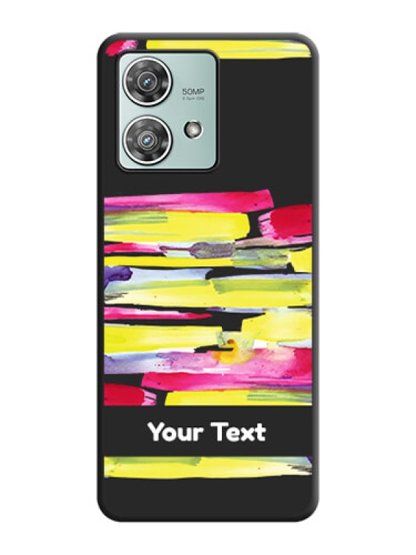Custom Brush Coloured On Space Black Custom Soft Matte Mobile Back Cover - Motorola Edge 40 Neo