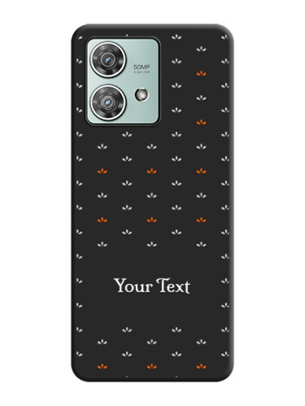 Custom Simple Pattern With Custom Text On Space Black Custom Soft Matte Mobile Back Cover - Motorola Edge 40 Neo