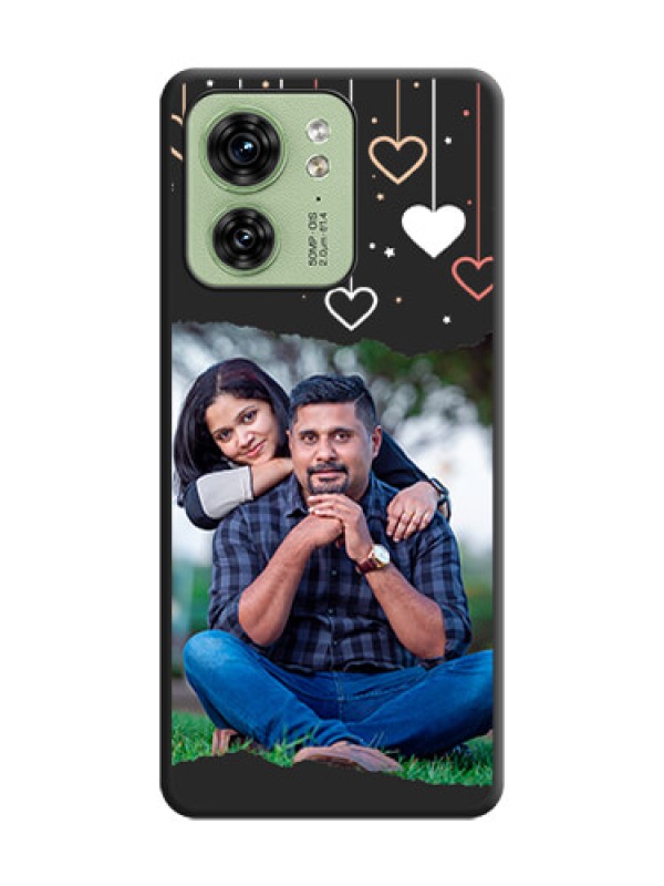 Custom Love Hangings with Splash Wave Picture on Space Black Custom Soft Matte Phone Back Cover - Edge 40