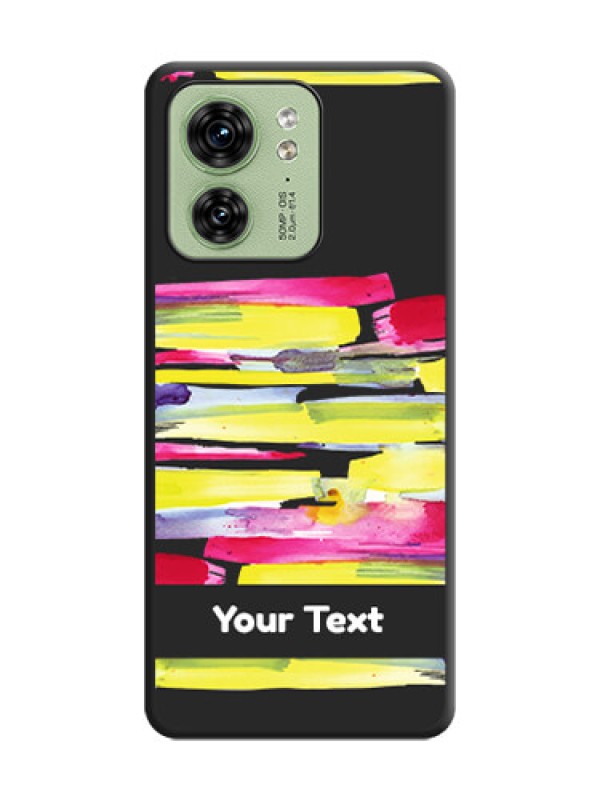 Custom Brush Coloured on Space Black Personalized Soft Matte Phone Covers - Edge 40