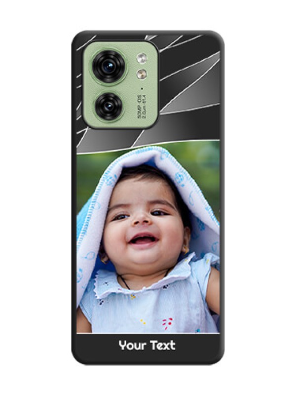 Custom Mixed Wave Lines - Photo on Space Black Soft Matte Mobile Cover - Edge 40
