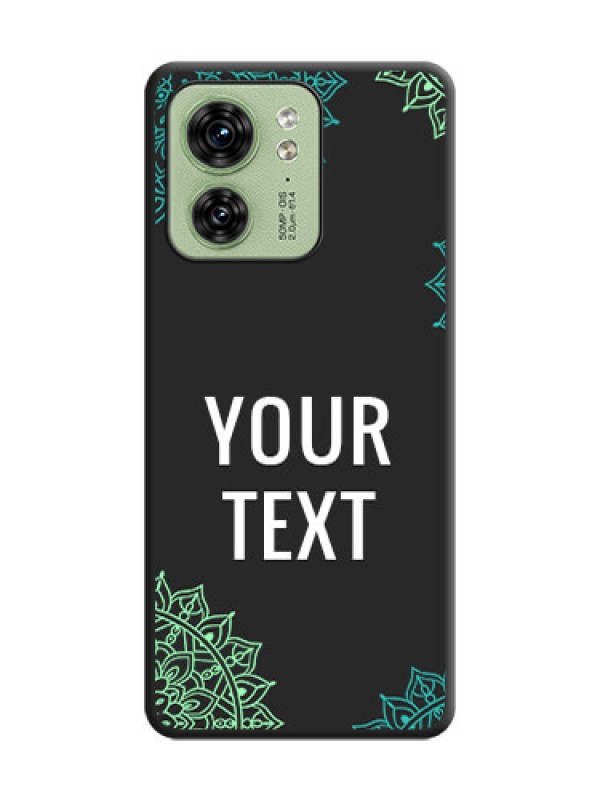 Custom Your Name with Floral Design on Space Black Custom Soft Matte Back Cover - Edge 40