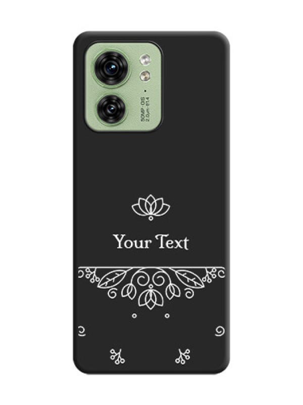 Custom Lotus Garden Custom Text On Space Black Personalized Soft Matte Phone Covers - Edge 40