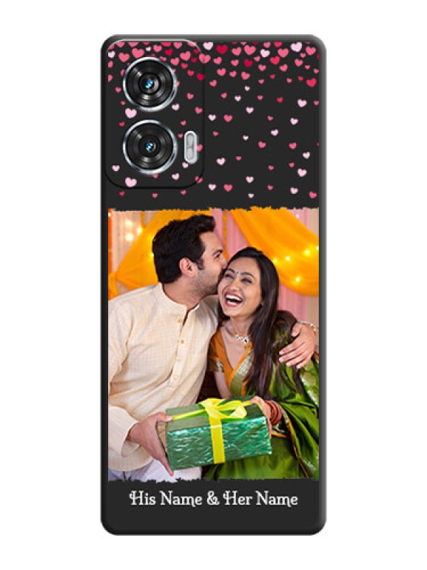 Custom Fall in Love with Your Partner on Photo On Space Black Custom Soft Matte Mobile Back Cover - Motorola Edge 50 Fusion