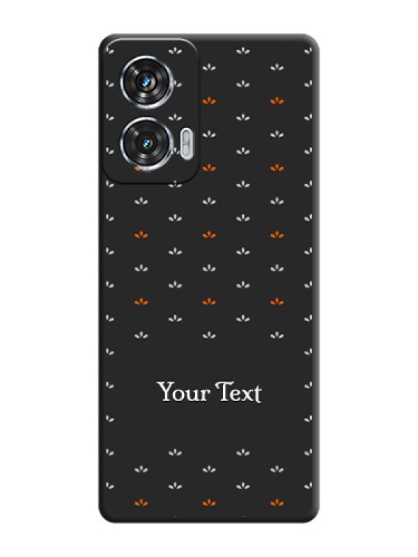 Custom Simple Pattern With Custom Text On Space Black Custom Soft Matte Mobile Back Cover - Motorola Edge 50 Fusion