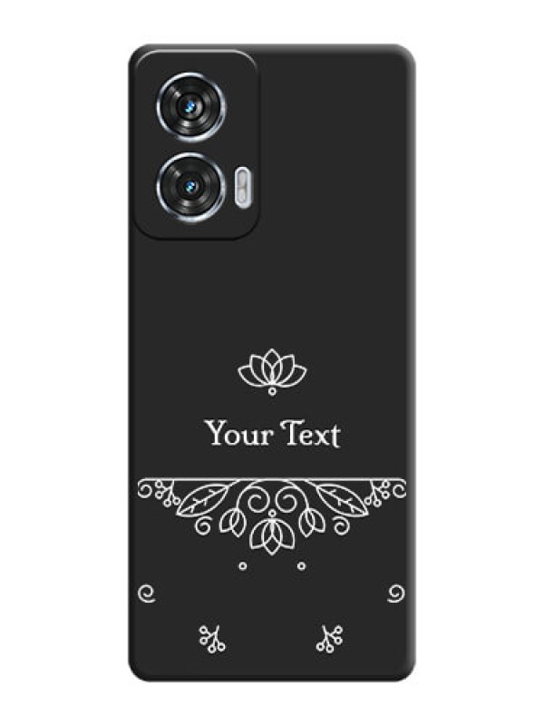 Custom Lotus Garden Custom Text On Space Black Custom Soft Matte Mobile Back Cover - Motorola Edge 50 Fusion