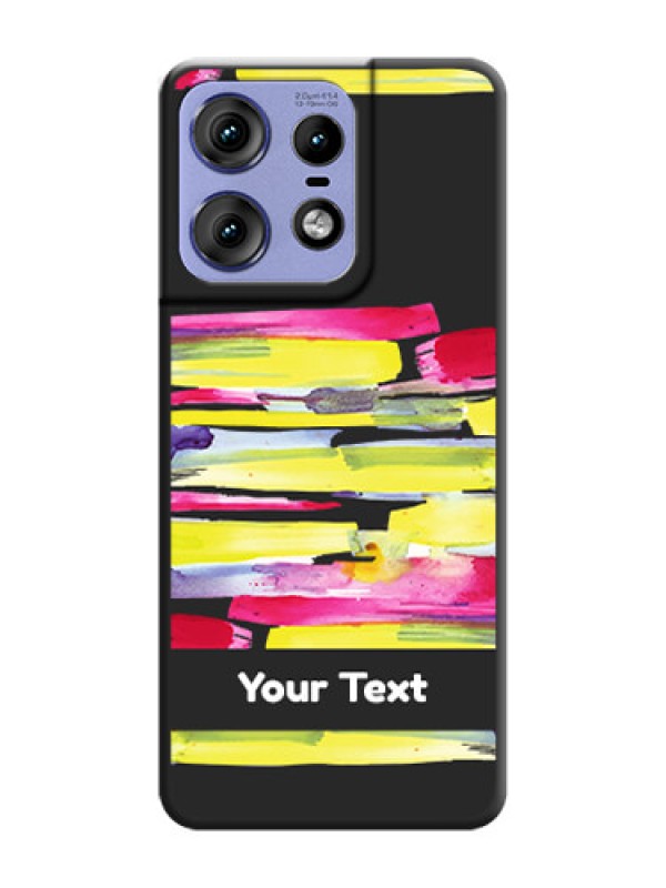 Custom Brush Coloured On Space Black Custom Soft Matte Mobile Back Cover - Motorola Edge 50 Pro 5G