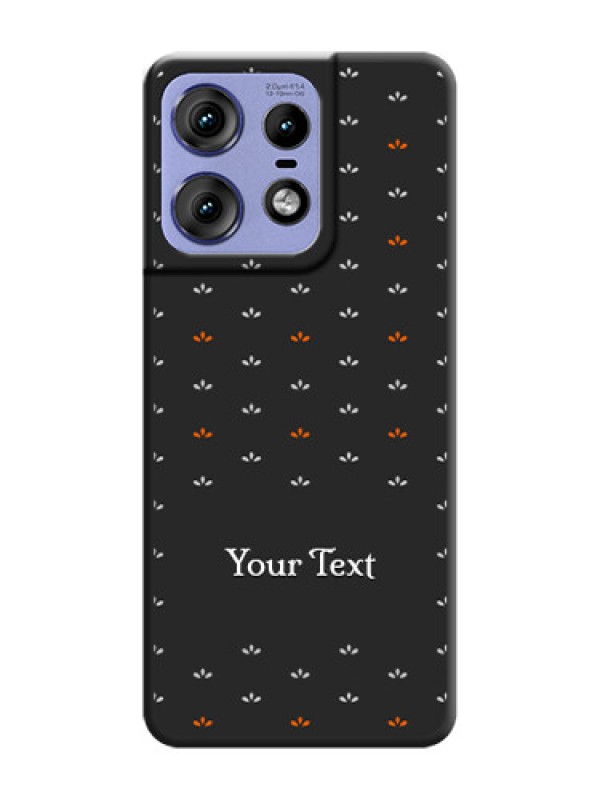 Custom Simple Pattern With Custom Text On Space Black Custom Soft Matte Mobile Back Cover - Motorola Edge 50 Pro 5G